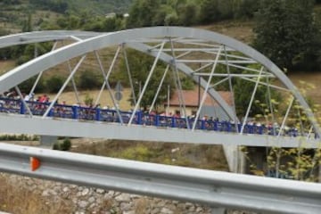 El pelotón durante la novena etapa de la Vuelta Ciclista a España.