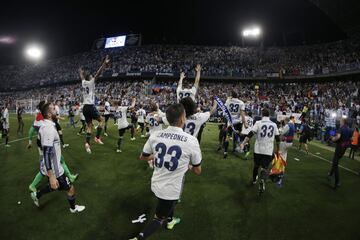 Málaga-Real Madrid: los goles y la celebración del campeón en imágenes