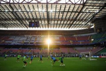 Último entrenamiento del Real Madrid antes de la final.