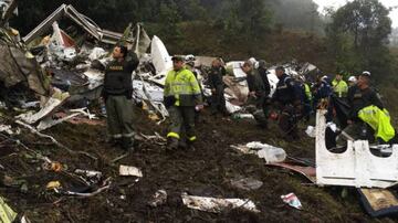 Crash site of the Chapecoense air disaster