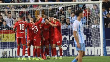 Alegría del Zaragoza en contraste con la tristeza del Málaga.