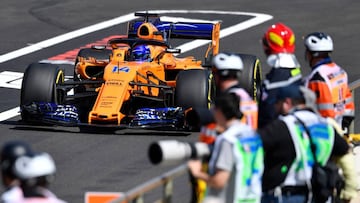 Fernando Alonso con el McLaren en Francia.