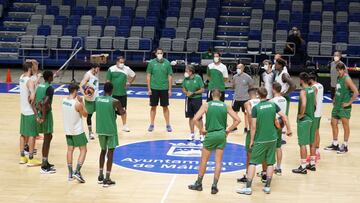 Imagen de Unicaja antes de un entrenamiento.