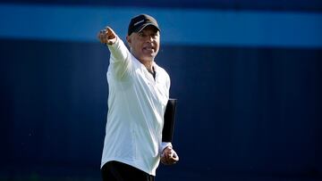 Sergio Pellicer, durante un entrenamiento del Málaga.