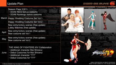 Dead or Alive 6: planes DLC y colaboración con The King of Fighters