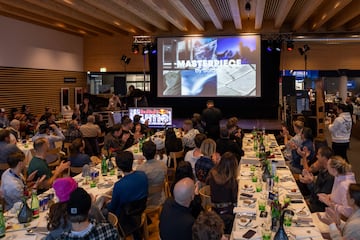 Attendees at the Red Bull Illume Winner Award Ceremony on November 30, 2023 in Sölden, Austria.