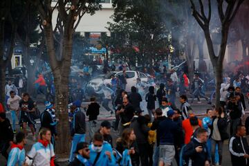 Batalla campal entre los ultras del Marsella y la policía