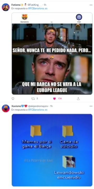 Piqué se convierte en el foco de los memes del Barça - Inter