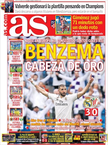 Las portadas de AS de abril