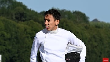 Emiliano Hernandez of Mexico during competition Modern Pentathlon - Mens Individual - Fencing Bonus Round against Fabian Liebig of Germany as part of the Paris 2024 Olympic Games at Chateau de Versailles on August 10, 2024 in Paris, France.