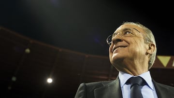 Florentino Perez president of Real Madrid prior to the Copa del Rey round of 16 match between Real Zaragoza and Real Madrid at La Romareda on January 29, 2020 in Zaragoza, Spain. (Photo by Jose Breton/Pics Action/NurPhoto via Getty Images)