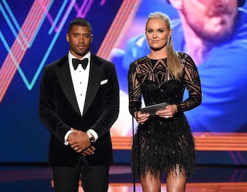 El jugador de la NFL Russell Wilson y Lindsey Vonn.