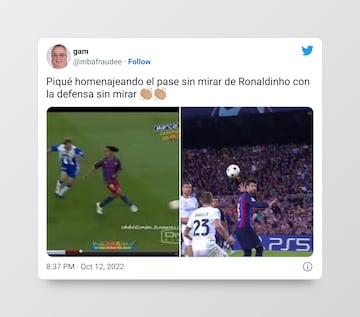 Piqué se convierte en el foco de los memes del Barça - Inter