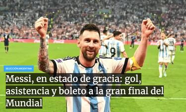 “Messi inspira a su nación”