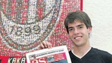 <b>FOTO REAL. </b>El pasado 4 de mayo Kaká mandó ánimo al Madrid posando con esta portada.
