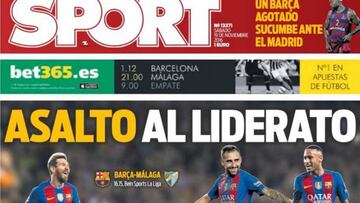 La visita del Málaga y el derbi de Madrid, en la prensa barcelonesa