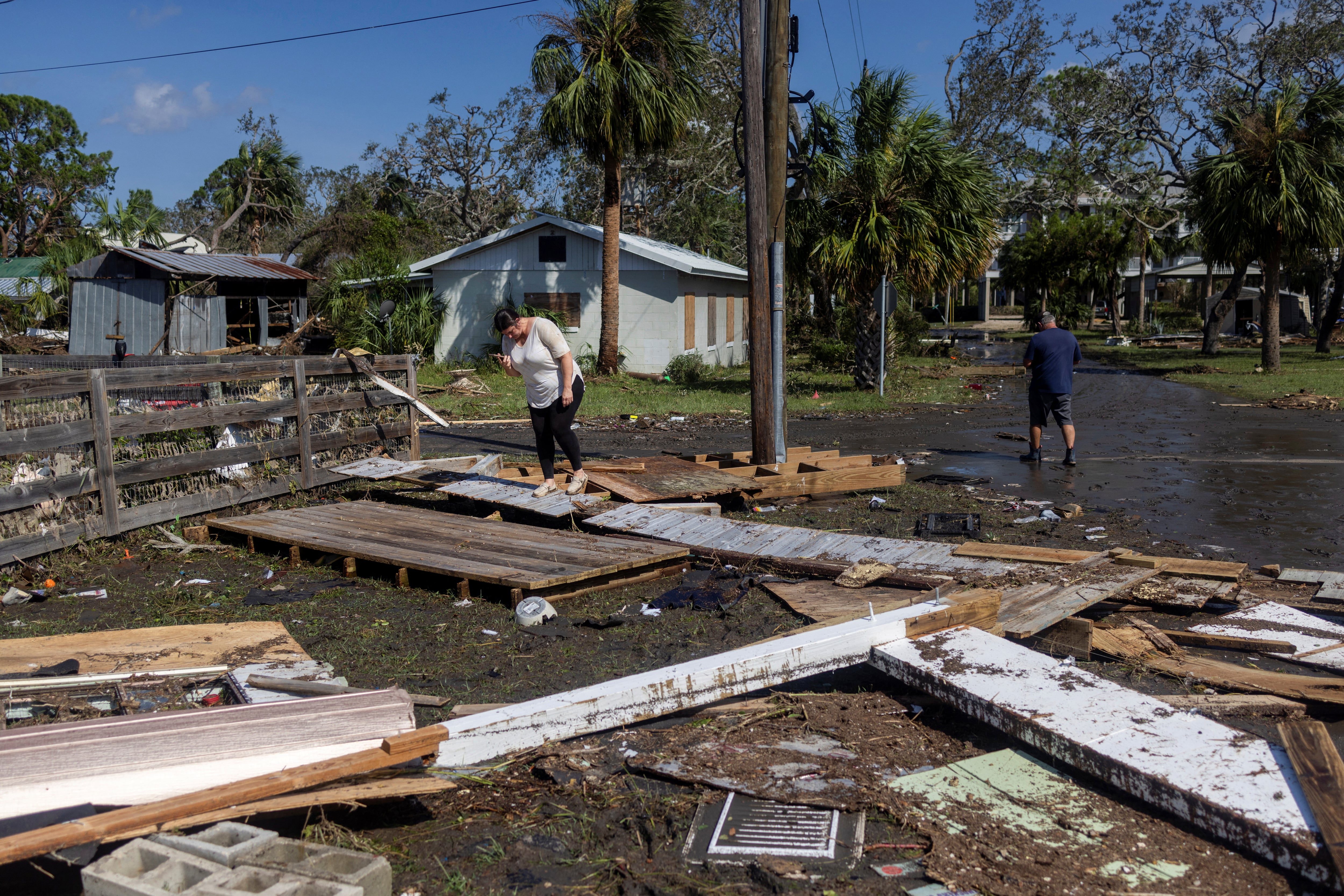 Las imágenes de los graves daños que provocó el huracán Helene en Estados Unidos