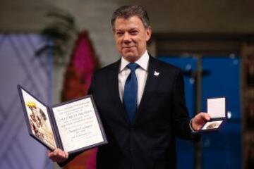 Juan Manuel Santos recibe el premio al Nobel de la Paz