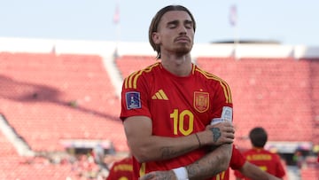 Iker Bravo celebra un gol.