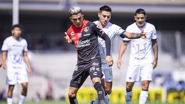 Luis Reyes of Atlas during the game Pumas UNAM vs Atlas, corresponding to Round 16 of the Torneo Apertura 2023 of the Liga BBVA MX, at Olimpico Universitario Stadium, on November 05, 2023. 
<br><br>
Luis Reyes de Atlas durante el partido Pumas UNAM vs Atlas, correspondiente a la Jornada 16 del Torneo Apertura 2023 de la Liga BBVA MX, en el Estadio Olimpico Universitario, el 05 de Noviembre de 2023