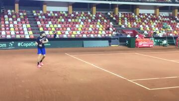 Así practica Nico Jarry para dar el golpe ante Argentina