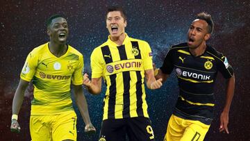 As&iacute; ser&iacute;a el Borussia Dortmund si no hubiese vendido a sus estrellas: Lewandowski, Demb&eacute;l&eacute;, Immobile, Aubameyang...