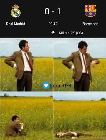 Los memes, sin piedad con la derrota del Real Madrid en el Clásico