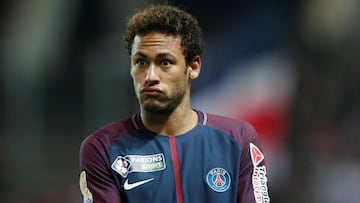 Neymar con el PSG.
