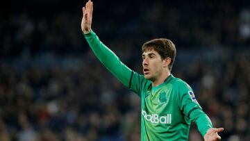 Elustondo, en el partido ante el Real Madrid.