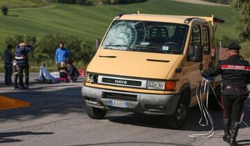 Instantes después del accidente.