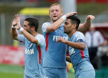 En imágenes Falcao y sus tres goles ante Dijon en Ligue 1