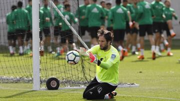Dani Giménez, durante un entrenamiento.