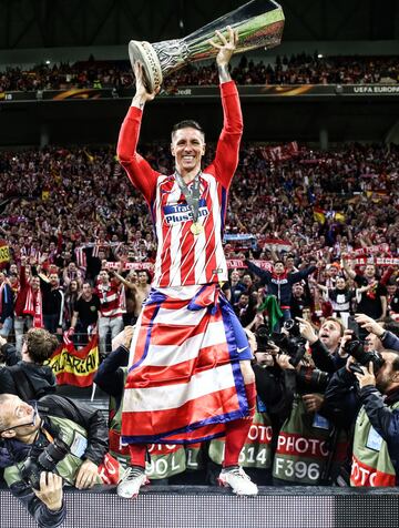 El 16 de mayo de 2018 Torres dijo: "Es un final fantástico. Cuando uno tiene sueños de pequeño, este era el mío, ganar un título con mi equipo. Los sueños se pueden cumplir con trabajo, lucha y sacrificio como me ha enseñado el club. Siento una felicidad difícil de explicar".   
El delantero, al final, fue campeón con el Atlético, en la final de la Liga Europa contra el Marsella. A unos días ya de su adiós al equipo, cumplió el anhelo más apasionante de su carrera. Lo había perseguido siempre, lo había soñado desde niño y lo logró en Lyon contra el Marsella (0-3). Saltó al campo en sustitución de Griezmann para los instantes finales del duelo. Y levantó la copa junto a Gabi Fernández, el capitán, con emoción y con una felicidad enorme. 
