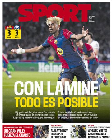 Las portadas elogian a Lamine