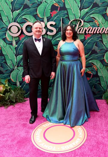 Alex Neumann and a guest attend the 76th Annual Tony Awards in New York City, U.S., June 11, 2023. REUTERS/Amr Alfiky