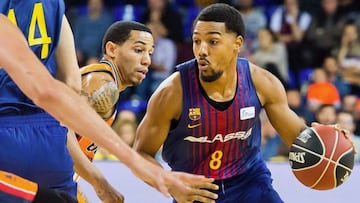 Phil Pressey, durante un partido en su etapa en el Barça