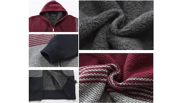 Haz frente al fro con esta chaqueta de punto con capucha suave