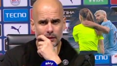Agüero tocó a una jueza de línea y Pep reaccionó así a la polémica