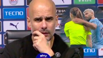 Guardiola y el incidente del Kun Agüero con la linier en el Manchester City vs. Arsenal