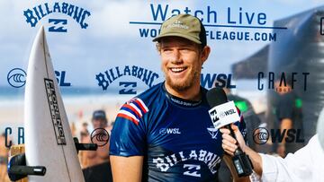 OAHU, HAWAII - FEBRUARY 7: Two-time WSL Champion John John Florence of Hawaii after surfing in Heat 8 of the Round of 16 at the Billabong Pro Pipeline on February 7, 2023 at Oahu, Hawaii. (Photo by Brent Bielmann/World Surf League)
