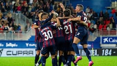 El Eibar celebra un gol en Ipurua