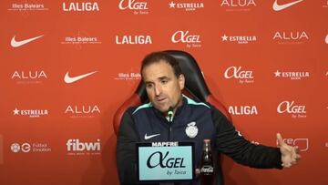 Jagoba Arrasate, entrenador del RCD Mallorca, en rueda de prensa.