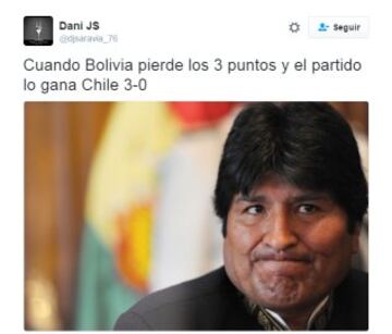 Chile y Bolivia son el blanco de las burlas por la sanción de la FIFA a los bolivianos. 