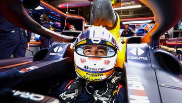MONTREAL, QUEBEC - JUNE 07: Sergio Perez of Mexico and Oracle Red Bull Racing in the cockpit of his Oracle Red Bull Racing RB20 during practice ahead of the F1 Grand Prix of Canada at Circuit Gilles Villeneuve on June 07, 2024 in Montreal, Quebec. Mark Thompson/Getty Images/AFP (Photo by Mark Thompson / GETTY IMAGES NORTH AMERICA / Getty Images via AFP)