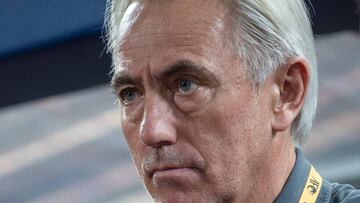 (FILES) This file photo taken on March 23, 2017 shows Bert van Marwijk, the head coach of the Saudi Arabia national football team, before round 3 of the team&#039;s group B match against Thailand in the 2018 World Cup Russia qualifiers in Bangkok.
 Bert v