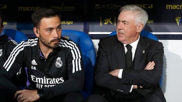 15/04/23 PARTIDO PRIMERA DIVISION 
CADIZ - REAL MADRID 
DAVIDE ANCELOTTI SEGUNDO ENTRENADOR CARLO ANCELOTTI ENTRENADOR 