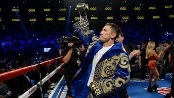 Gennady Golovkin en su último combate con Canelo Álvarez.