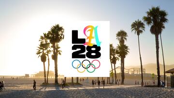 Cartel promocional de los Juegos Olímpicos de Los Ángeles 2024.