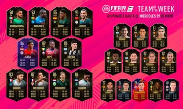 TOTW 36 de FIFA 19 Ultimate Team ya disponible