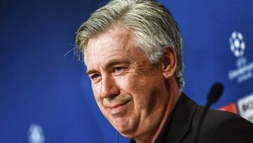 Ancelotti en rueda de prensa.